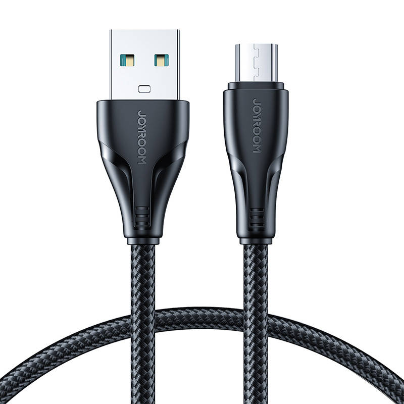 Joyroom S-UM018A11 Surpass USB-A–Micro-USB kabelis, 0,25 m (melns)