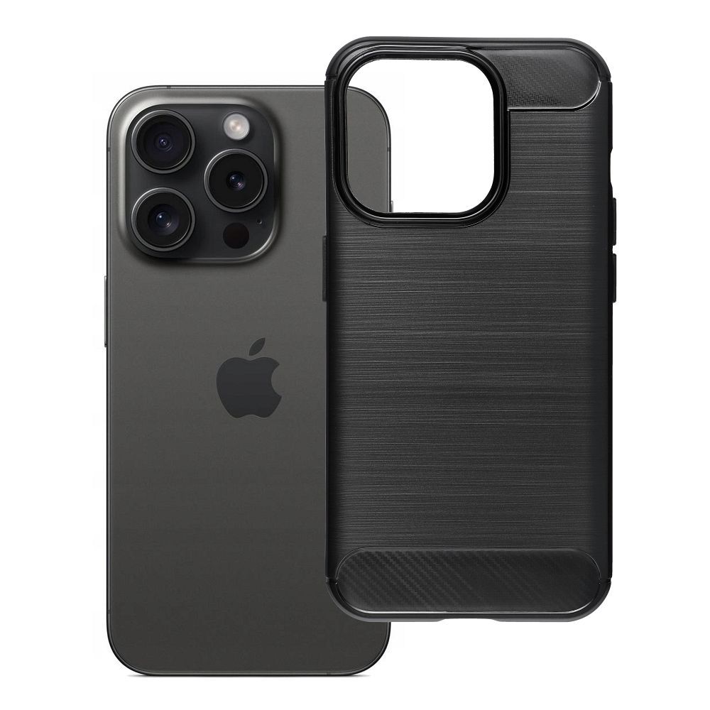Maciņš iPhone 15 PRO Carbon 2.0 melns