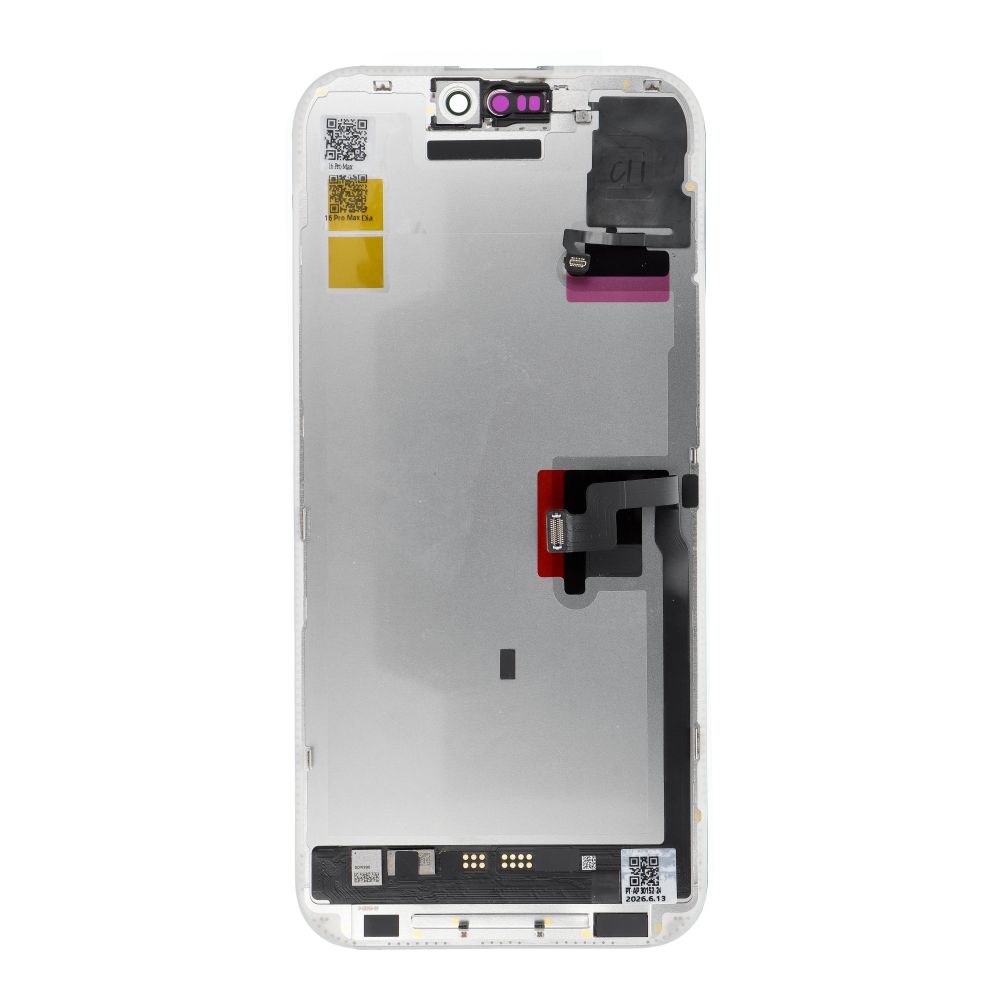 FixCell LCD displejs priekš IPHONE 16 PRO MAX SOFT OLED 120Hz tuvuma gaismas sensora lentes kabelis (diagnosticējams: lietots)