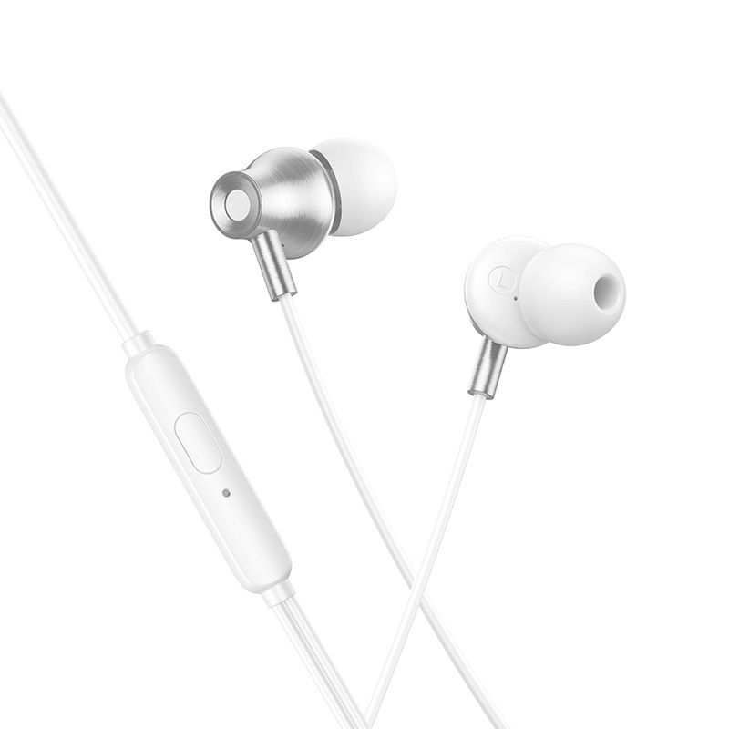 Vadu austiņas ar mikrofonu, Jack 3,5 mm, Hoco M119, sudraba krāsā
