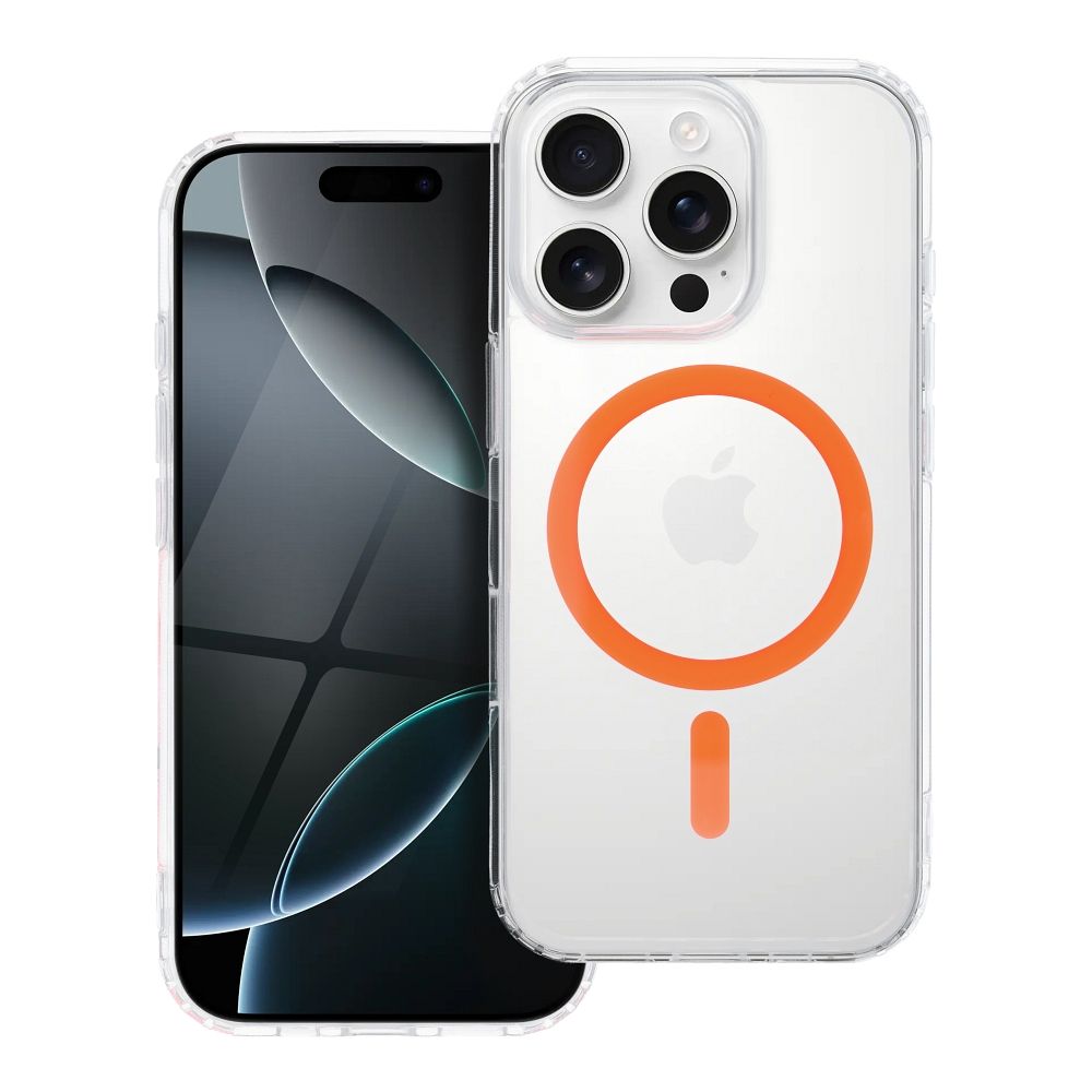 Maciņš Samsung A27 Drop Glue Colorful Ring Mag Cover saderīgs ar MagSafe oranžs
