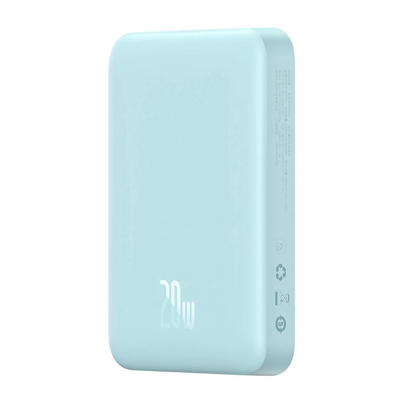 Powerbank Baseus Magnetic Mini 10000mAh, USB-C 20W MagSafe (zils)