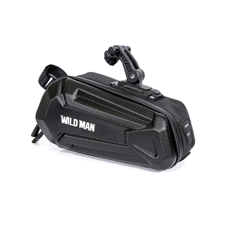 WILDMAN ceļojumu soma zem velosipēda sēdekļa ar rāvējslēdzēju, 1,2L, XT7, melna