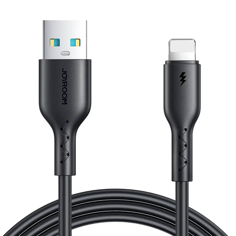 Joyroom SA26-AL3 Flash Charge USB–Lightning kabelis / 3A / 1m (melns)