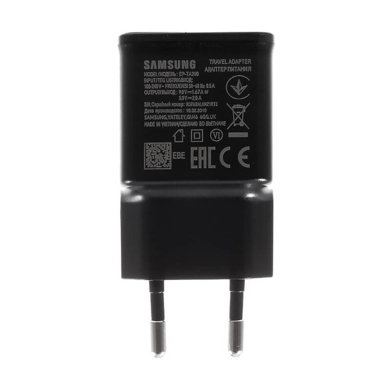 Lādētājs oriģināls Samsung Note 4 N910F USB FastCharge (EP-TA200EBE) 2A melns