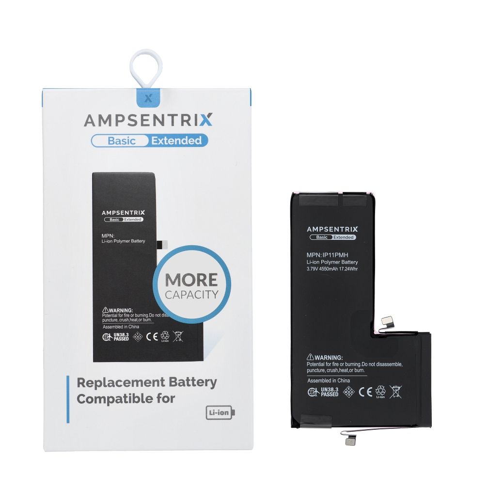 AmpSentrix Basic baterija iPhone 11 Pro Max (lielas ietilpības 4550mAh)