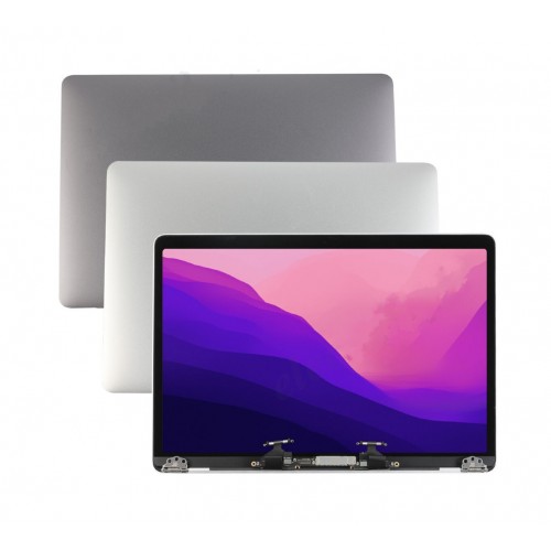 LCD displejs pilnā korpusā, saderīgs ar Macbook Pro 13" M1 (2020) / Pro 13" M2 (2022) (A2338), sudraba krāsā