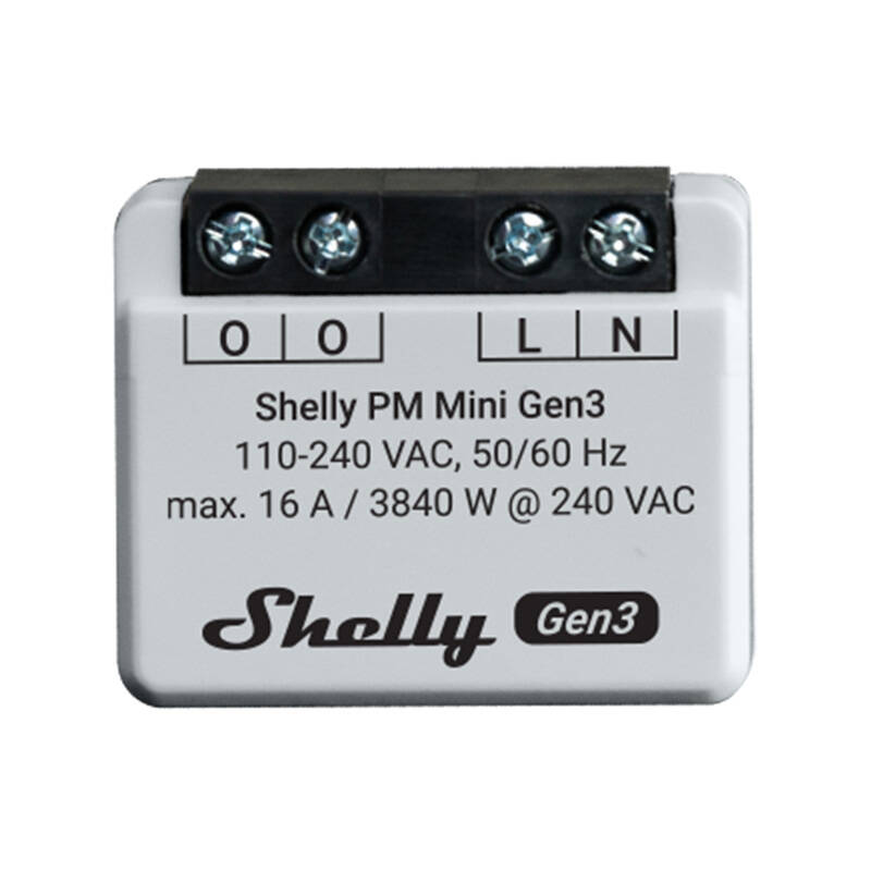Shelly PM Mini Gen3 kontrolieris, WiFi/Bluetooth