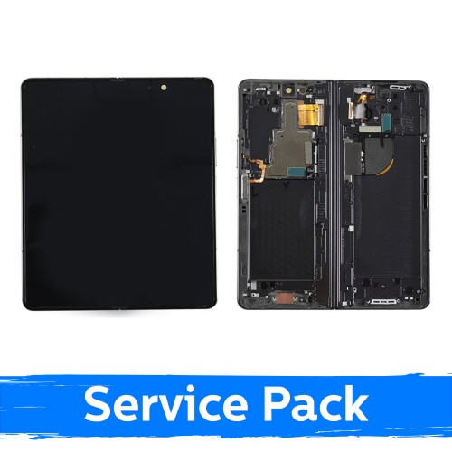 Ar Samsung F946 Z Fold5 saderīgs iekšējais LCD displejs, melns (servisa komplekts) (NF versija)