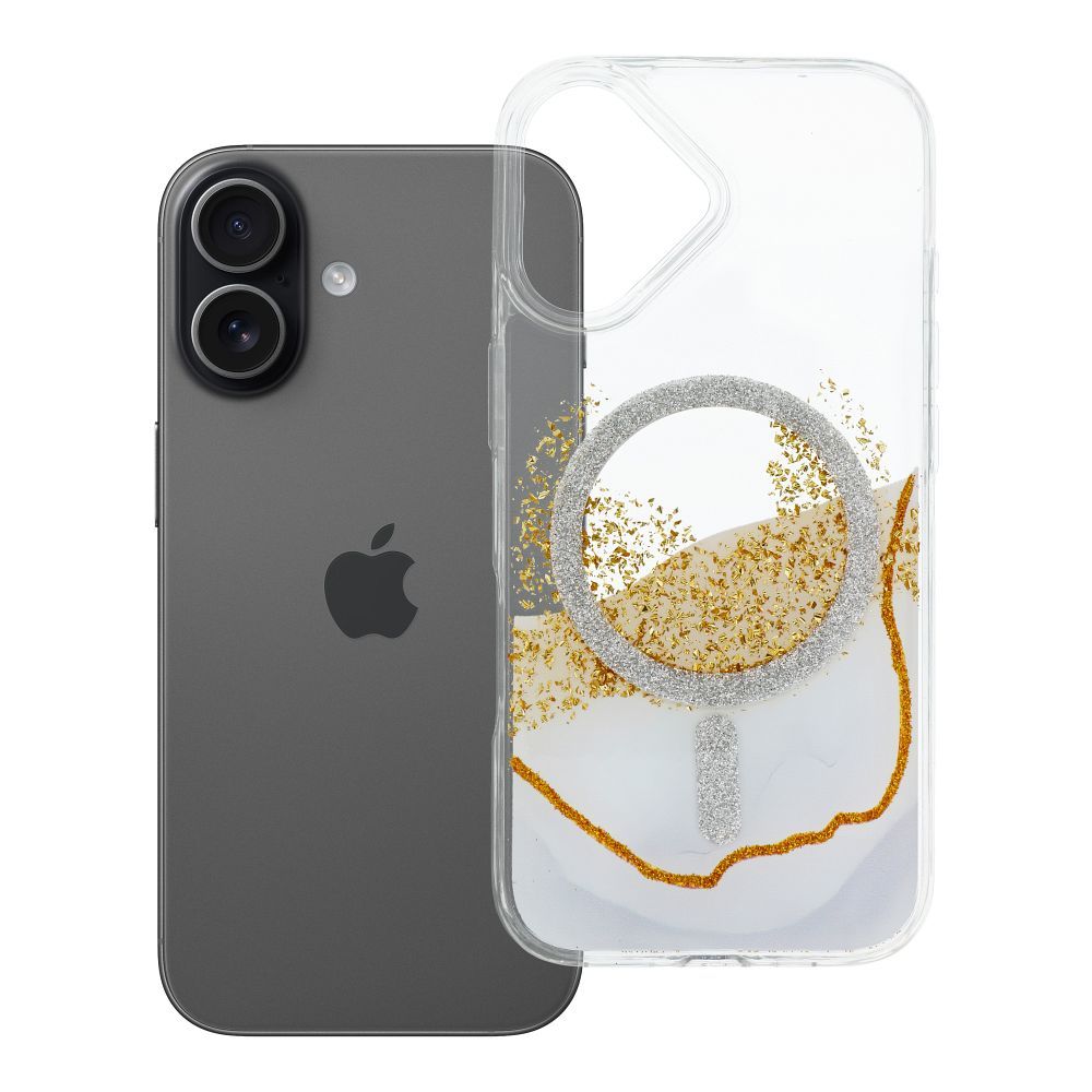 Ar MagSafe saderīgs Golden maciņš iPhone 17, balts