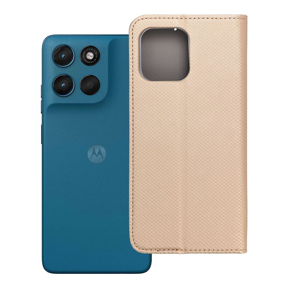 SMART CASE Book maciņš priekš Motorola G57 POWER - zeltains