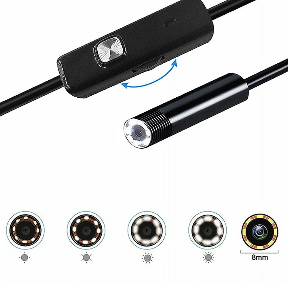 Endoskopa kamera 2m objektīvs 8/7/5.5mm USB-C/Micro-USB LTC