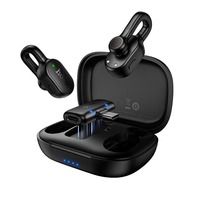 Bezvadu piespraužamais mikrofons Hoco L27, USB C, melns