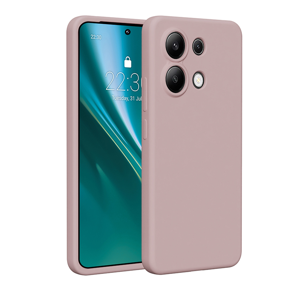 Etteri silikona viedtālruņa apvalks Xiaomi Redmi Note 13 4G gaiši rozā