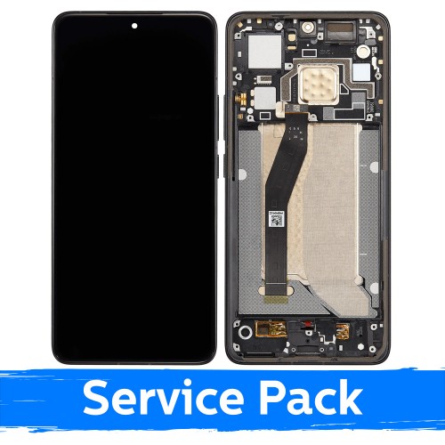 Ar Xiaomi 14T Pro saderīgs LCD displejs ar rāmi / titāna melns / (servisa komplekts)