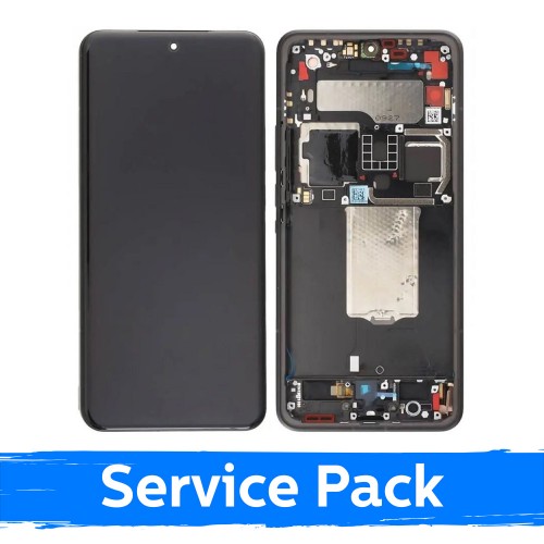 Ar Xiaomi 15 Ultra saderīgs LCD displejs ar rāmi / melns / (servisa komplekts)
