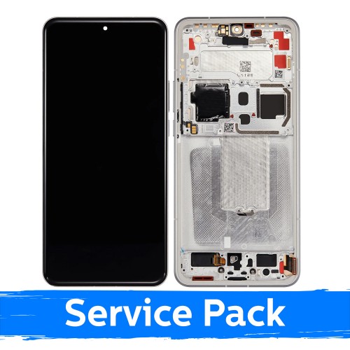 Ar Xiaomi 15 Ultra saderīgs LCD displejs ar rāmi / balts / (servisa komplekts)