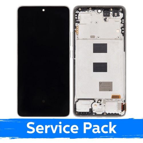 Ar Xiaomi Redmi Note 14 5G / Poco M7 Pro 5G saderīgs LCD displejs ar rāmi / mēness putekļu krāsā / (servisa komplekts)