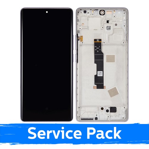 Ar Xiaomi Redmi Note 14 Pro 4G saderīgs LCD displejs ar rāmi / ziemeļblāzmas violets / (servisa komplekts)