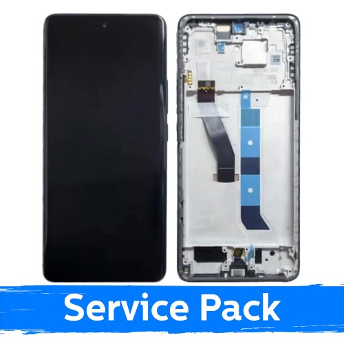 Ar Xiaomi Redmi Note 15 5G saderīgs LCD displejs ar rāmi / miglas violets / (servisa komplekts)