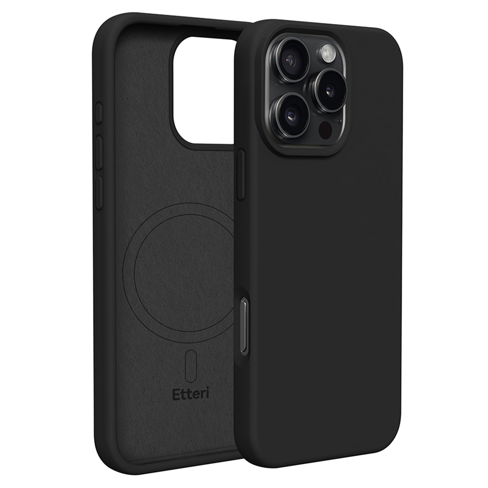 Etteri Silicone Mag maciņš iPhone 16 Pro Max 6,9" melns