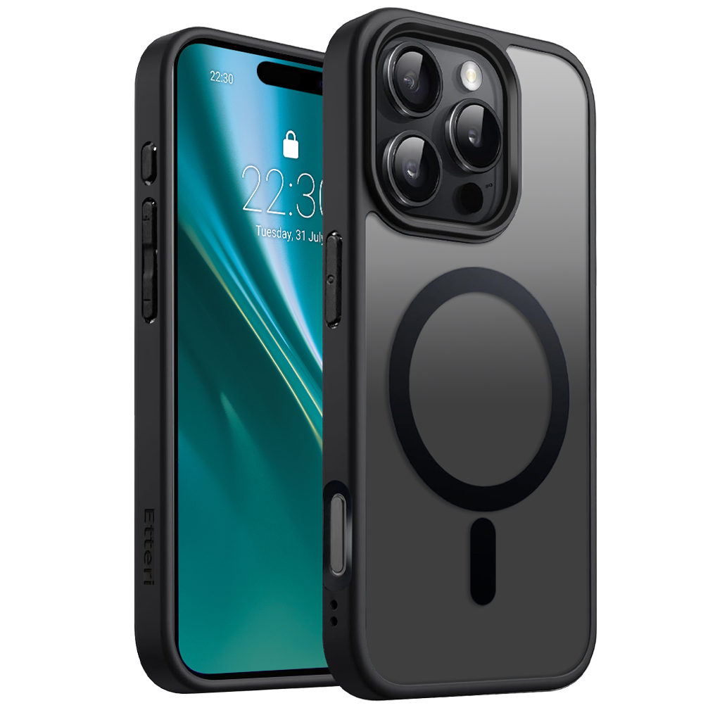 Etteri Matt Mag maciņš iPhone 16 Pro Max 6,9" melns