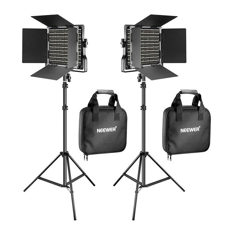 Neewer 660 divkrāsu LED komplekts, divas lampas 40W 3200-5600K