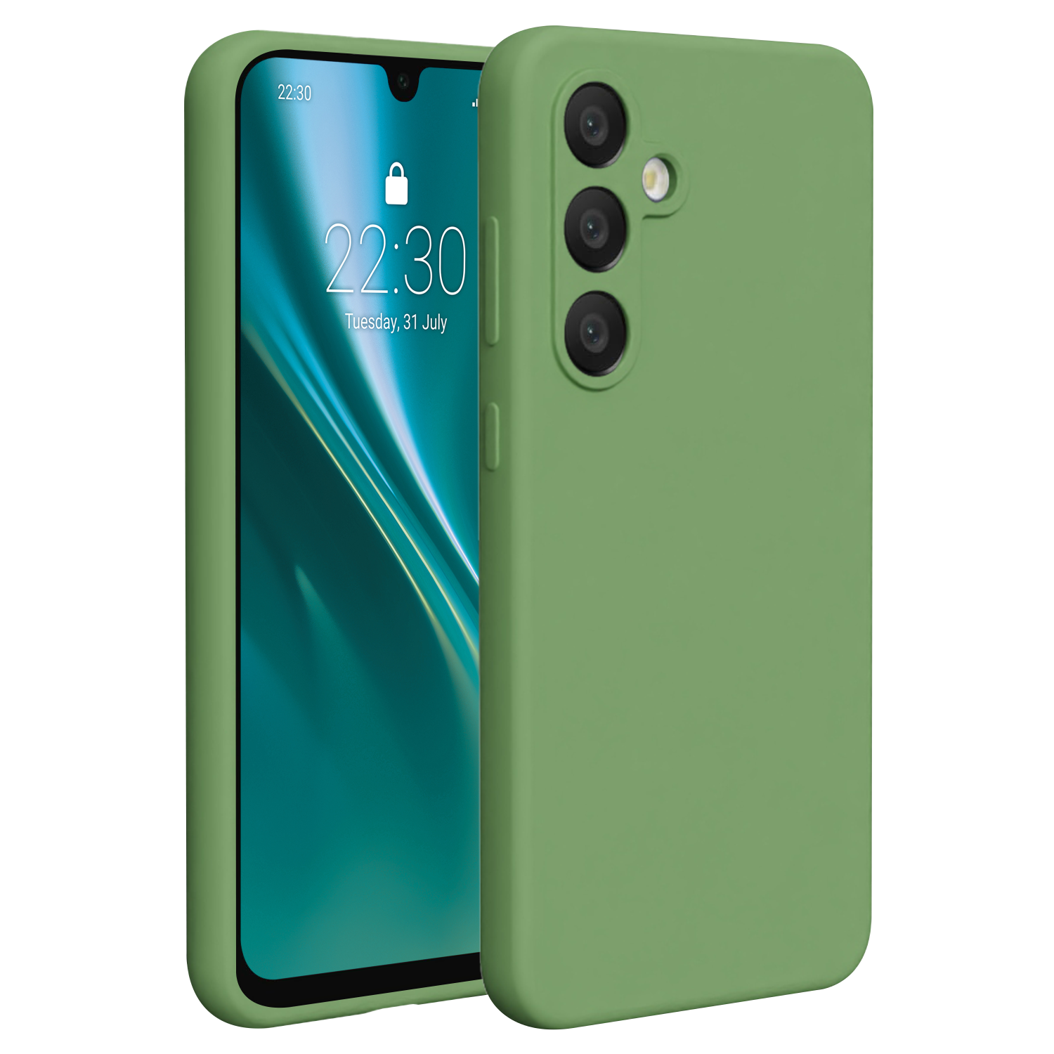 Etteri silikona maciņš Samsung Galaxy A36 5G, gaiši zaļš