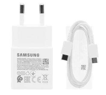 Lādētājs oriģināls Samsung Fast Charging (USB-C) (EP-T1510EWE) (15W) balts + USB-C kabelis