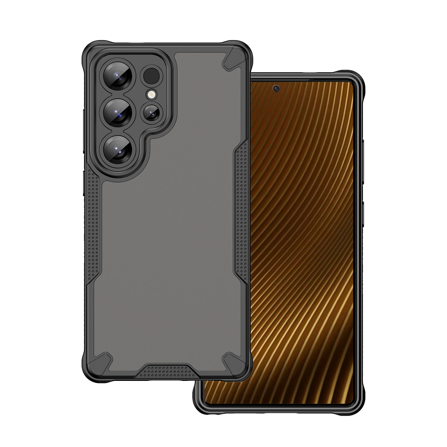 Defender Matēts maciņš for Samsung Galaxy S25 Ultra melns