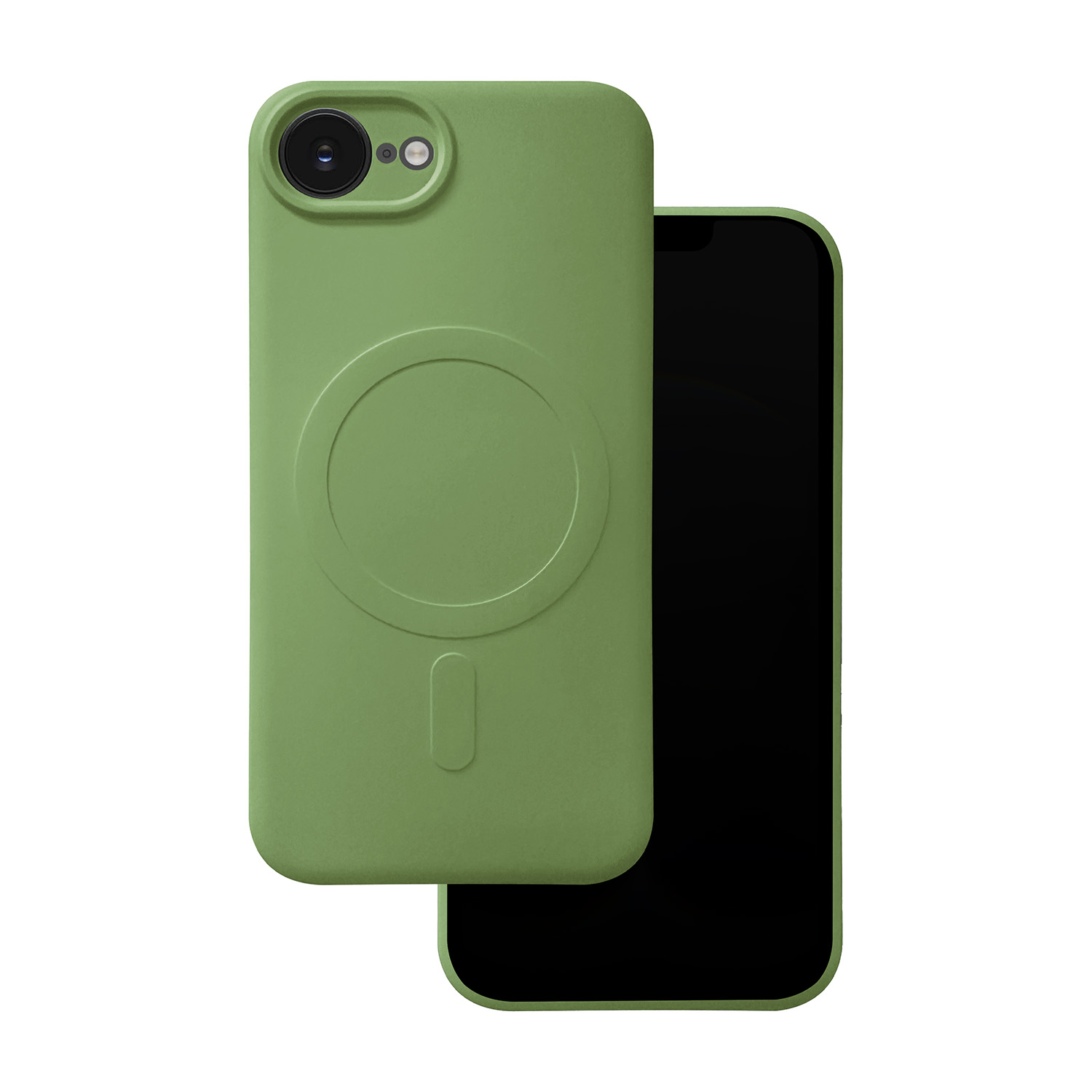 Maciņš Simple Color Mag priekš iPhone 16e / 17e gaiši zaļš