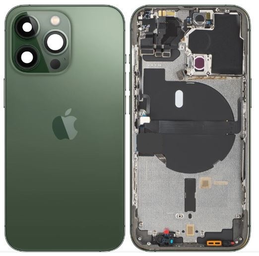 Baterijas vāciņš iPhone 13 Pro Alpine Green ar NFC uzlādes flex, mikrofonu oriģināls (lietots Grade A)