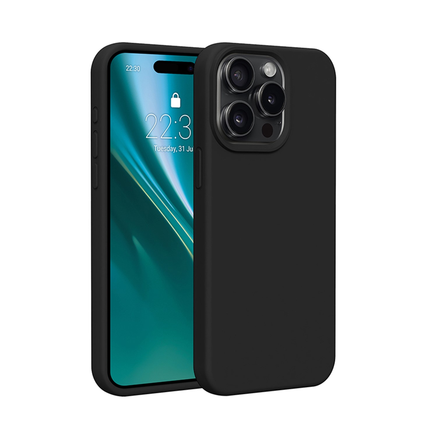 Silikona apvalks Etteri - iPhone 15 Pro 6,1" melns