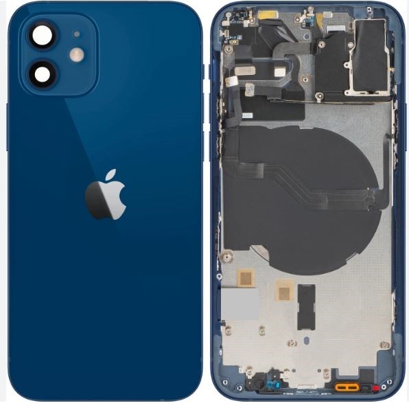 Akumulatora vāciņš iPhone 12 zils ar NFC uzlādes lenti, mikrofons oriģināls (lietots B klase)