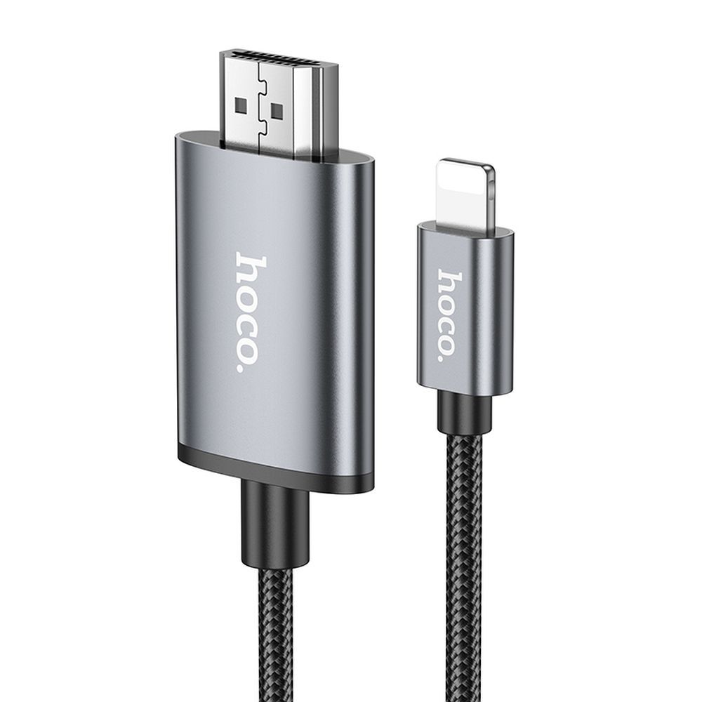 Kabelis Hoco UA27 Lightning uz HDMI 2,0 m pelēks