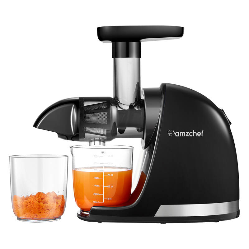 AMZCHEF 1501-BK-SM lēnās darbības sulu spiede (melna)