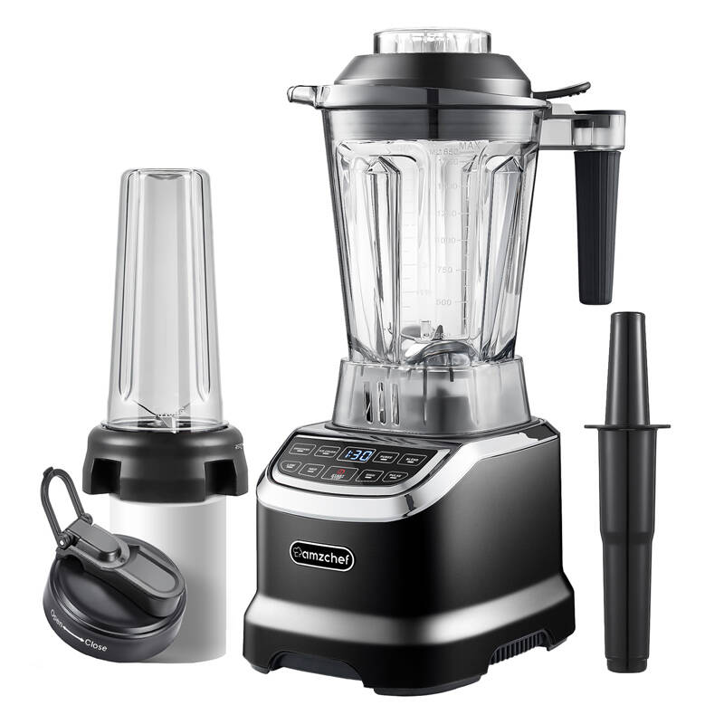 AMZCHEF ZM5003-BK blenderis ar krūzi (melns)