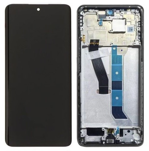 ЖК-экран Xiaomi Redmi Note 15 5G с сенсорным экраном и рамкой, черный, оригинальный (комплект для ремонта)