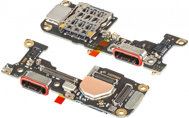 Elastīgais savienotājs Xiaomi 15T Pro ar uzlādes savienotāju un mikrofonu, SIM kartes kontaktu oriģināls (service pack)