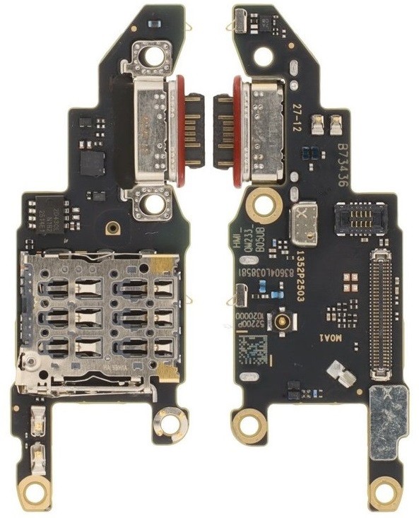 Elastīgais savienotājs Xiaomi Poco X8 Pro 5G ar uzlādes savienotāju un mikrofonu, SIM kartes kontaktu oriģināls (service pack)