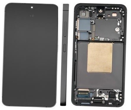 LCD ekrāns Samsung S921 S24 ar skārienekrānu un rāmi Onyx Black oriģināls (lietots Grade C)