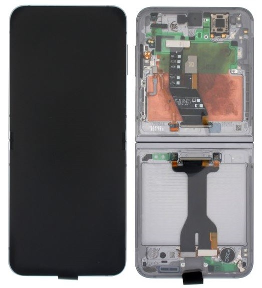 LCD ekrāns Samsung F741 Z Flip6 5G ar skārienekrānu (Iekšējais) sudrabs oriģināls (service pack)