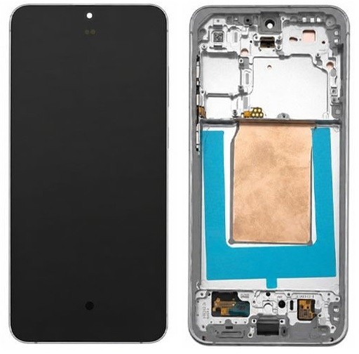 LCD ekrāns Samsung S731 S25 FE 5G ar skārienekrānu ar rāmi melns oriģināls (salikts service pack)