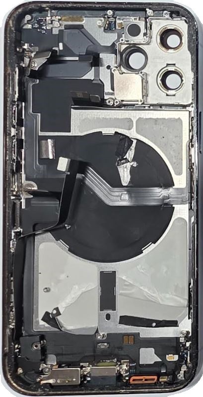 Baterijas vāciņš iPhone 12 Pro Max Pacific Blue ar NFC uzlādes flex, mikrofonu oriģināls (lietots Grade B)