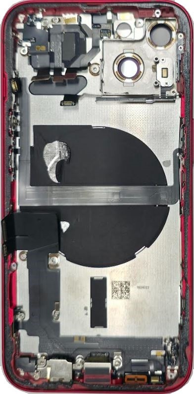 Baterijas vāciņš iPhone 13 Red ar NFC uzlādes flex, mikrofonu oriģināls (lietots Grade B)