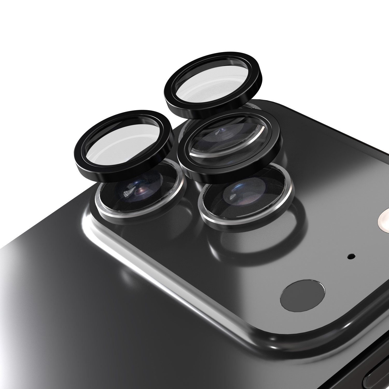Etteri aizsargstikls kamerai iPhone 17 Pro / 17 Pro Max melns
