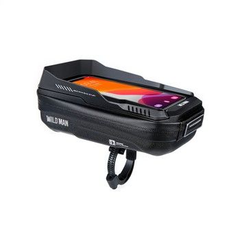 WILDMAN ceļojumu soma velosipēda stūrei ar rāvējslēdzēju, 0,6L (4 "- 7"), XT3, melna