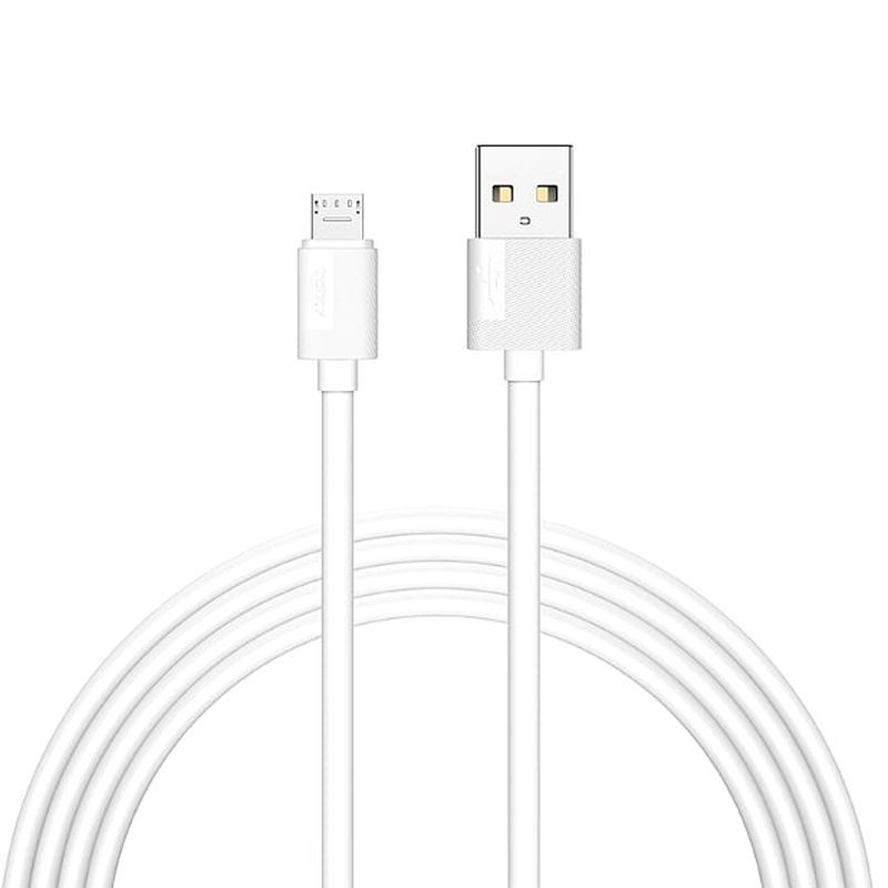 Kabelis T-PHOX Nets Micro USB, balts, 3A, PVC, 1,2M