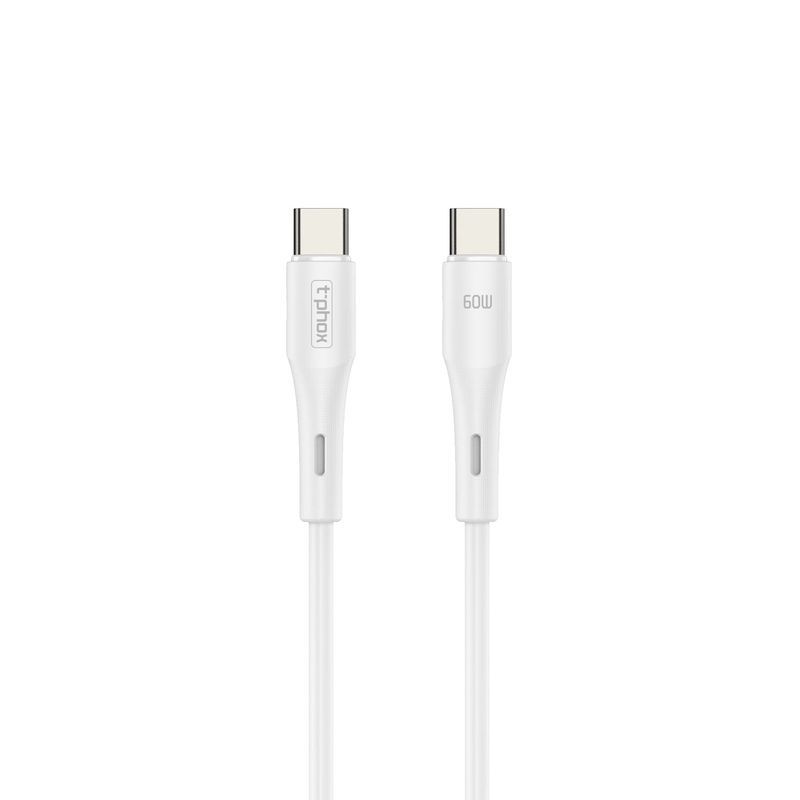 T-PHOX KABELIS GENTLE USB-C/USB-C 60W 1M BALTS