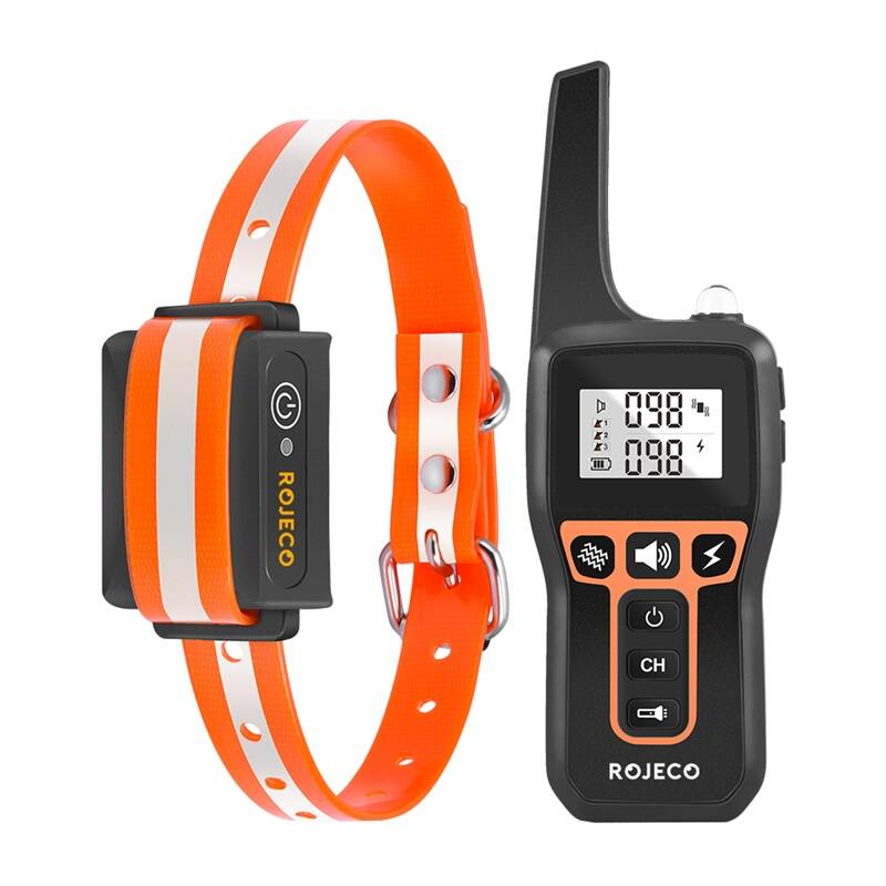 Rojeco 1000m elektriskā pretriešanas kaklasiksna PD529 (oranža)